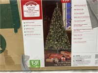 6.5' Pre-Lit Christmas Tree, Ornaments & Stockings