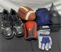 Bag of Sporting Goods- UnderArmor, Easton & Maple
