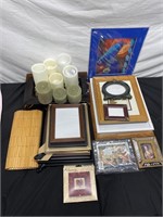 Assorted Sizes Picture Frames & Decor Candles