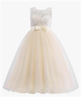 NEW-$50 Glamulice Girls Lace Bridesmaid Dress Long
