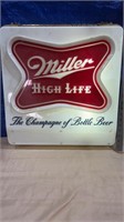 Vintage MILLER HIGH LIFE lighted sign WORKS