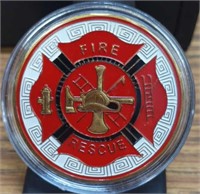 Fire fighter challenge coin