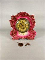 Gilbert Porcelain Case Mantle Clock