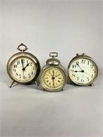 (3) New Haven Alarm Clocks