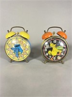 Cookie Monster and Big Bird Sesame Street Clocks