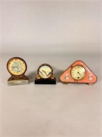 (3) Miniature Wind-Up Clocks