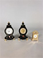 (3) Modern Mini Novelty Clocks
