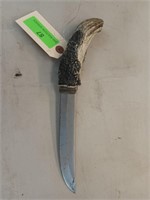 12-in 440 stainless stag appearance handle knife