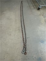 20 ft 3/8 chain with two hooks