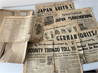 Front pages from newspapers - 1945-46