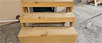Wooden 3 Step Platform on Casters 48x35
