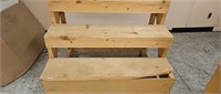 Wooden 3 Step Platform on Casters 48x35