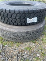2 Michelin 11R 22.5 Tires