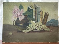 Vase and books stil