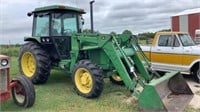 1984 JOHN DEERE 2350 MFWD WITH CAB AND LOADER