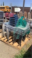 Pallet Of Misc. Small  Stacking Chairs