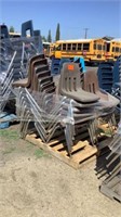 Pallet Of Brown Stacking Chairs