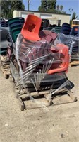 Pallet Of Red & Orange Stacking Chairs