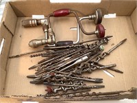 VINTAGE HAND DRILL AND BITS