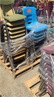 Pallet Of  Misc Colors Stacking Chairs