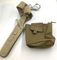 (2) LARGE KNIFE HOLDER AND POUCH WITH