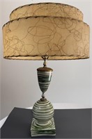 Mid Century Modern Tiered Fiber Lampshade Ceramic