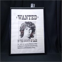 Jim Morrison (The Doors) "Wanted" Poster