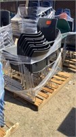 Pallet Of Stacking Chairs Black