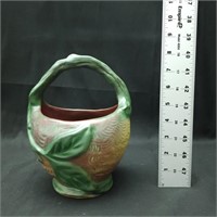 Vintage Weller Malverne Pottery Basket Vase