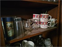 Campbell's soup cups & misc. glassware