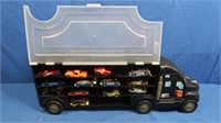 Hot Wheels Tractor Trailer Car Carrier w/Cars