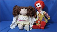 Vintage Ronald McDonald Plush, Homemade Doll
