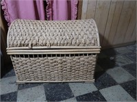 Vintage Woven Basket Trunk 29x19x22