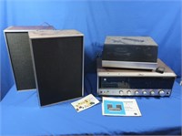 Panasonic AM/FM Radio, Record Player, Speakers