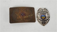 Akron Police Badge & Bianchi Belt Bckle