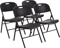 Amazon Basics Folding Plastic Chairs, 4-Pack