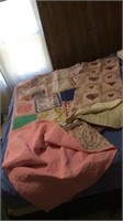 Two machine stitched quilts