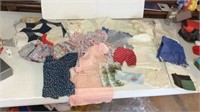 Vintage baby clothes and fabric