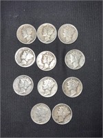 11 SILVER DIMES