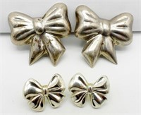 CLASSIC BOW STYLE STERLING EARRING SETS