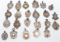 VICTORIAN SILVER FOB LOT - STAMPED w/LION