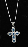 TJC 925 CROSS PENDANT on 20" STERLING CHAIN
