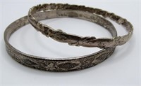 (2) Sterling Southwest Bangle Bracelets
