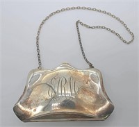 ANTIQUE STERLING COIN PURSE STAMPED