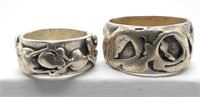 BRUTALIST STERLING HIS & HER RINGS - UNIQUE