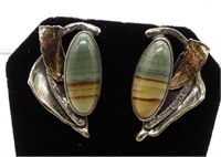 AVI SOFFER MODERNIST STERLING EARRINGS