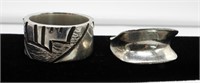 (2) SIGNED STERLING RINGS - BOTH SIZE 8