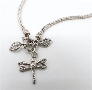 20" STERLING DRAGONFLY NECKLACE