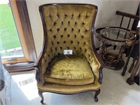 Vintage Tufted, Velvet Side Chair
