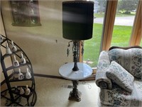 Vintage Italy Marble Table Lamp w/Shade